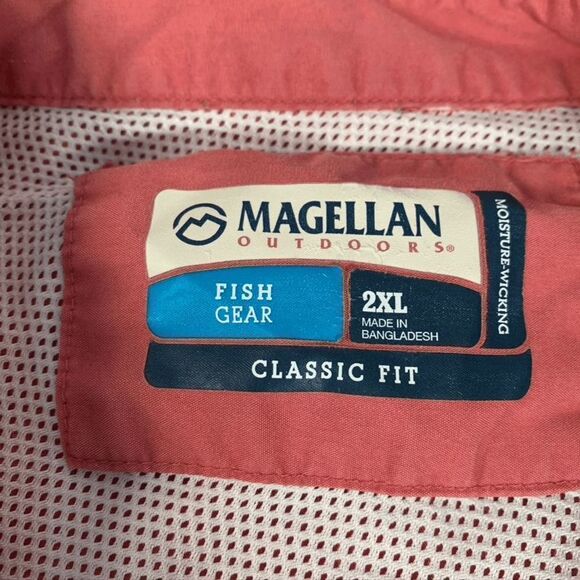 Magellan Men's Classic Fit Moisture Wicking Fish Gear Fishing Short Sleeve Shirt - Picture 4 of 7